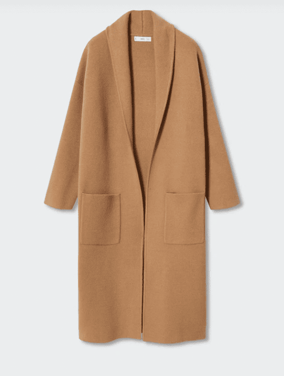 mango-oversized knitted coat for capsule wardrobe