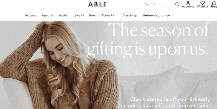 we love shopping the able website for our capsule wardrobe