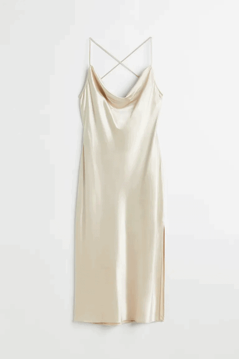 silk dress hm white copy